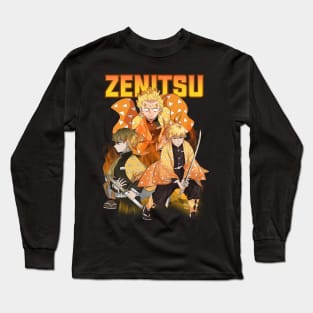 Bootleg Demon Slayer Zenitsu Agatsuma Long Sleeve T-Shirt